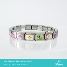 Cargar imagen en el visor de la galería, Pulsera Tipo Italiana Full Charms (18 charms imágenes varias) Acero Inoxidable
