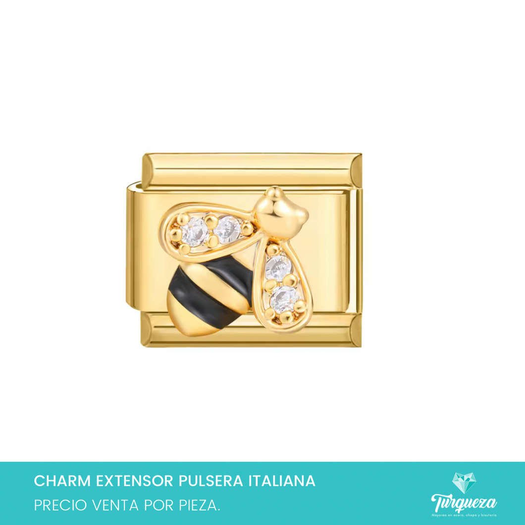 Dije Charm Abeja para Pulsera Tipo Italiana Acero Inoxidable