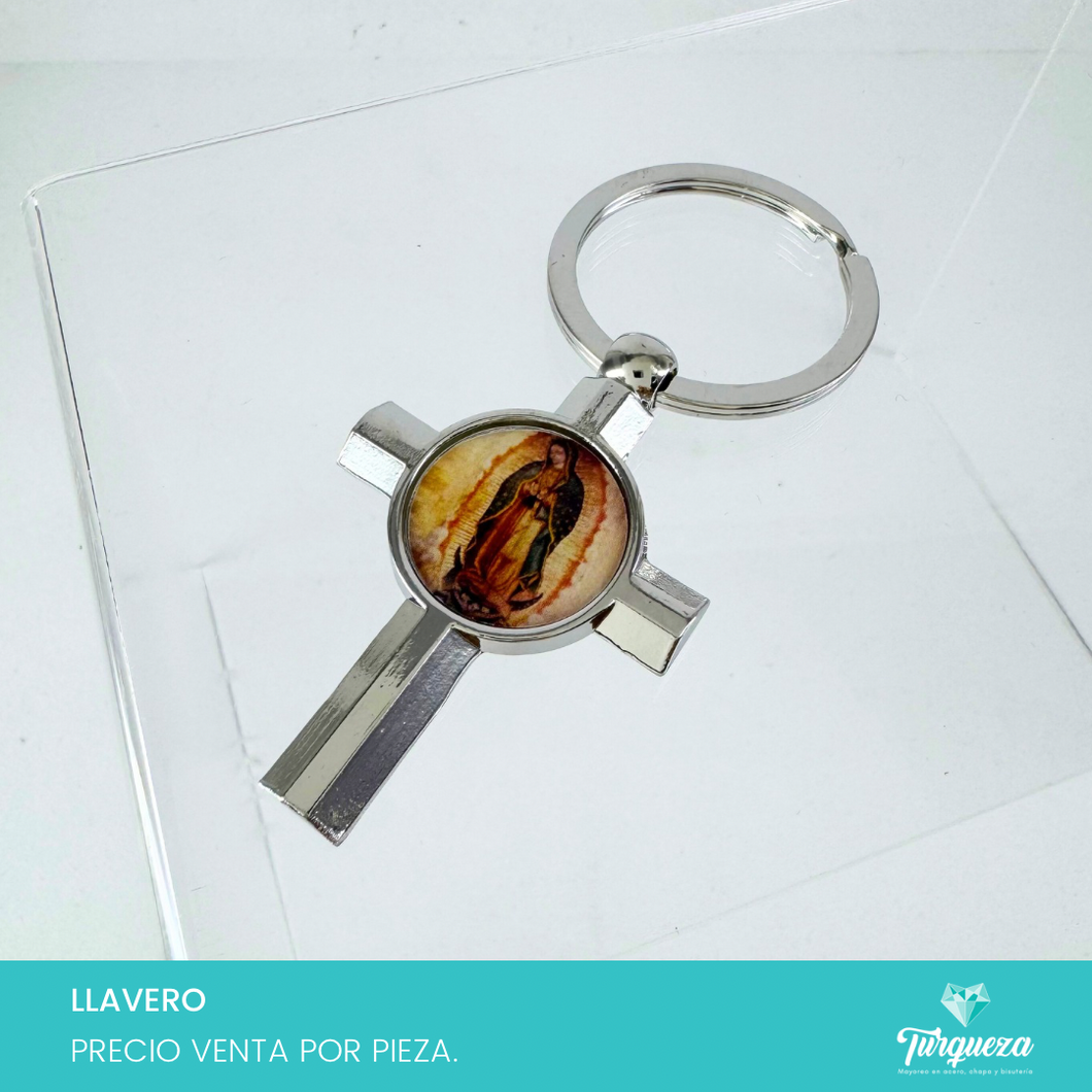 Llavero Virgen Plateado