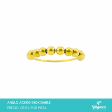 Cargar imagen en el visor de la galería, Anillo Ansiedad Dorado Acero Inoxidable
