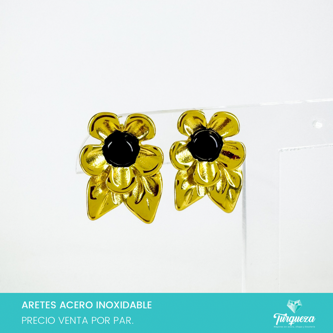 Arete Flor 2.5cm Acero Inoxidable