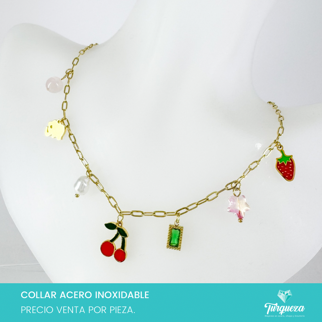Collar Charms Acero Inoxidable