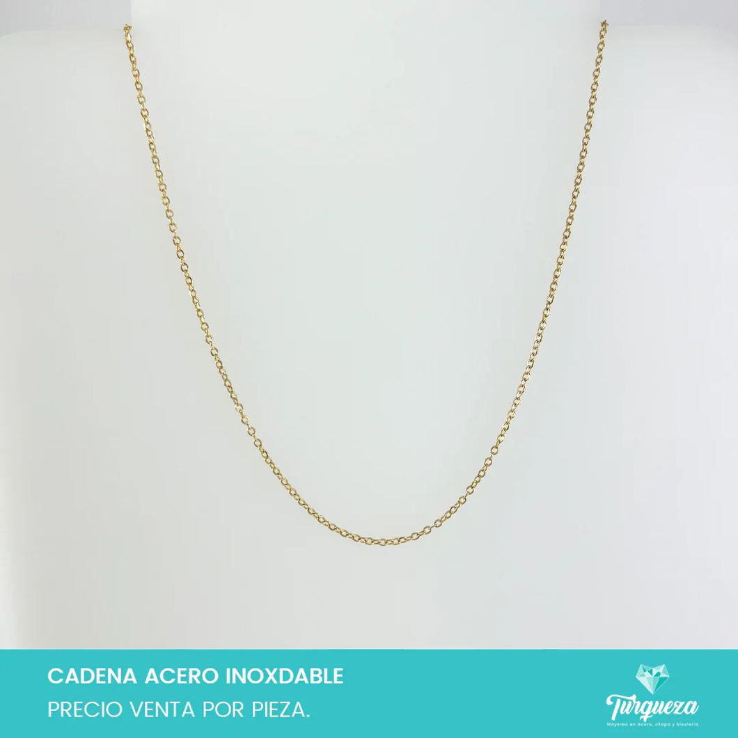 Cadena Clásica Dorada Mini (50cm-1mm) Acero Inoxidable