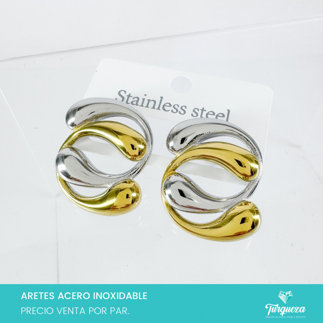 Arete Ondulado Bitono (3cm) Acero Inoxidable