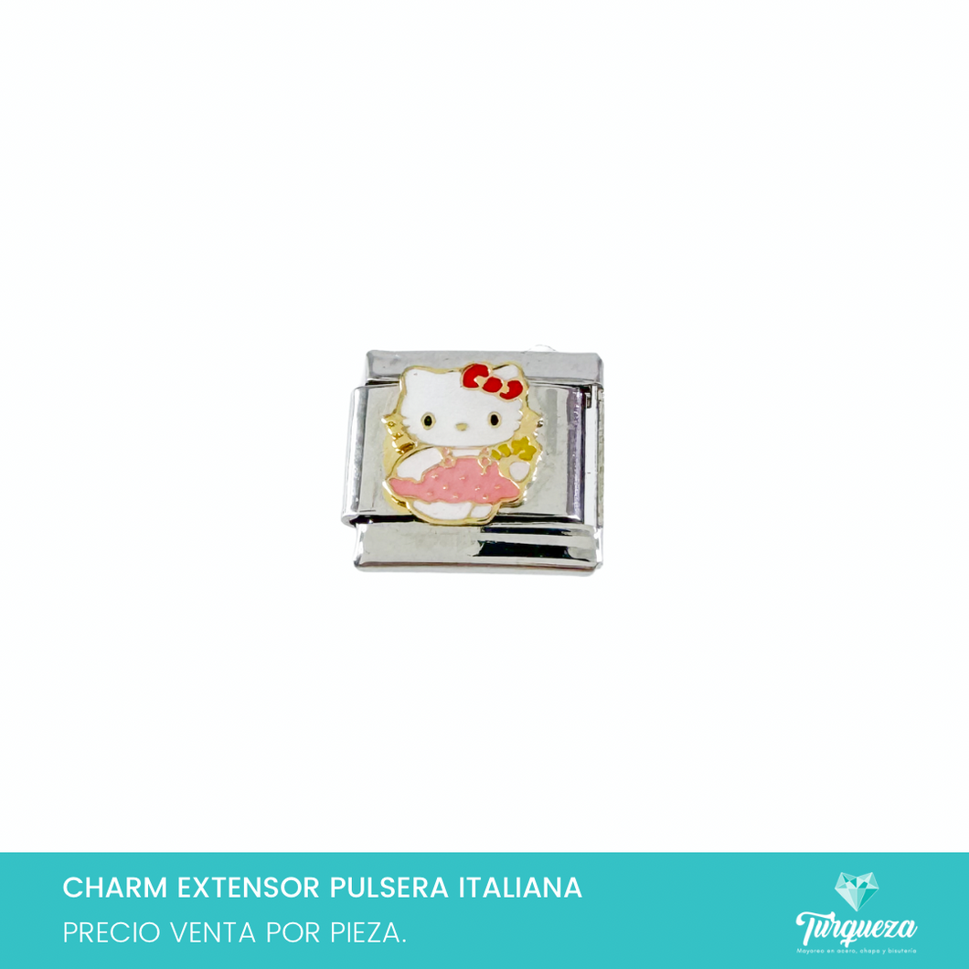 Dije Charm HK para Pulsera Tipo Italiana Plateado Acero Inoxidable