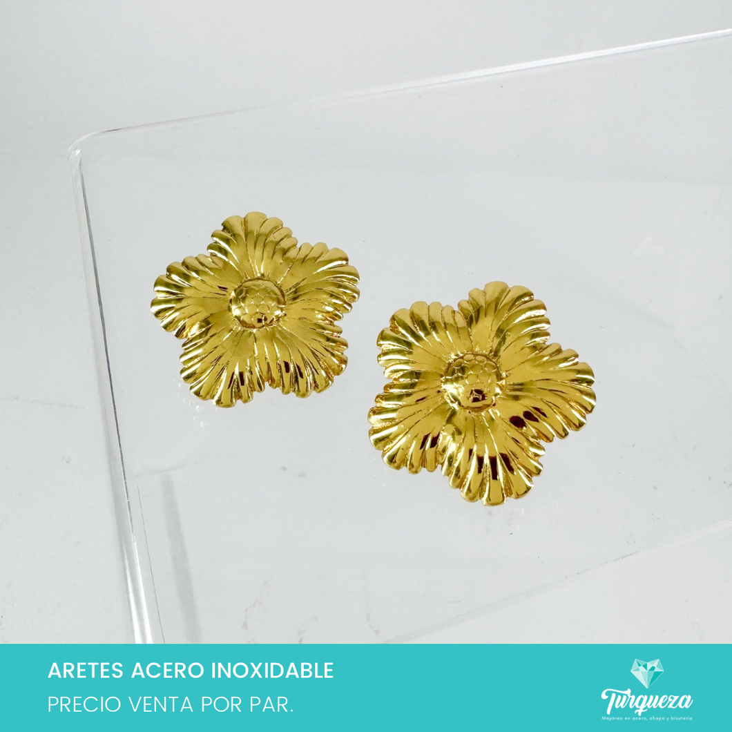 Arete Flor 2cm Acero Inoxidable