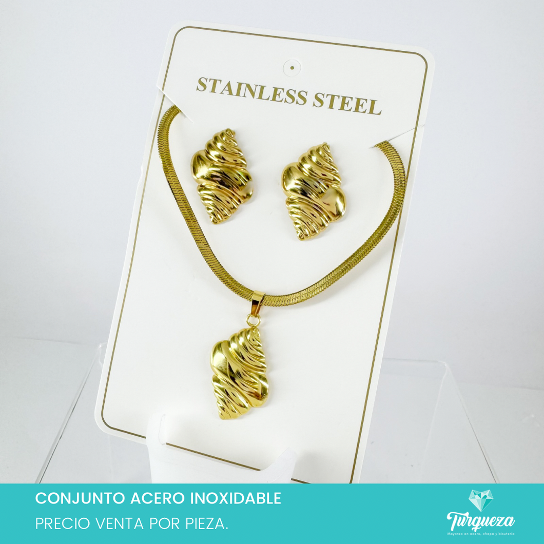 Conjunto Conchas Acero Inoxidable