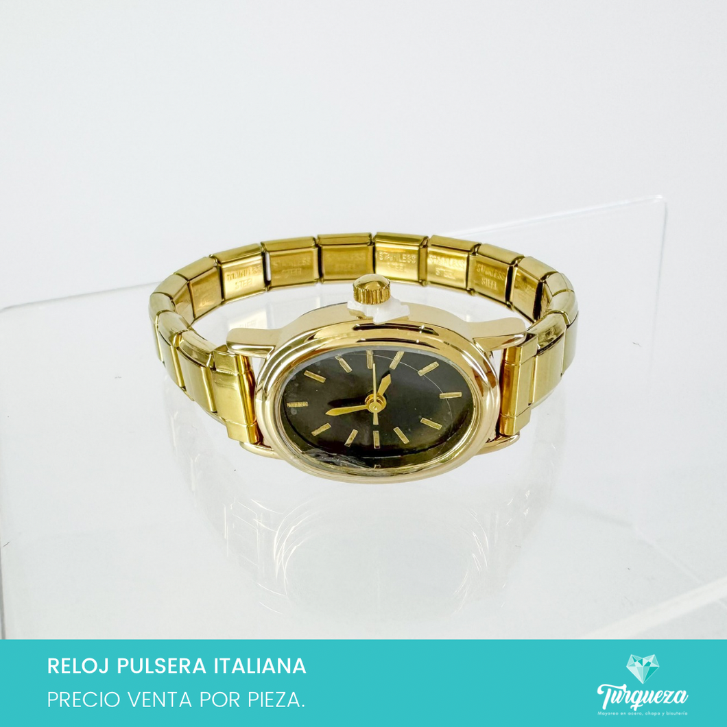 Reloj Pulsera Tipo Italiana (Caratula + 14 charms) Acero Inoxidable