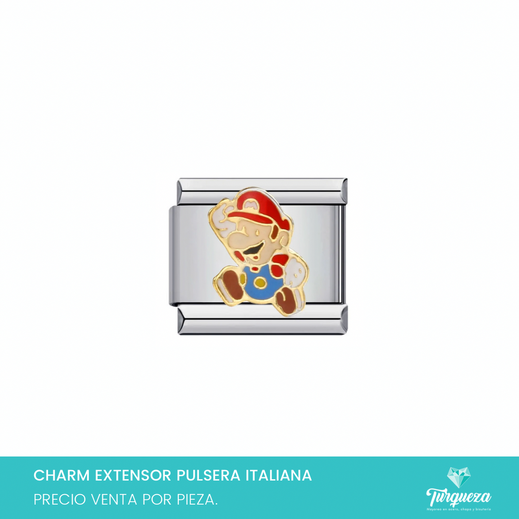 Dije Charm Mar Io para Pulsera Tipo Italiana Plateado Acero Inoxidable