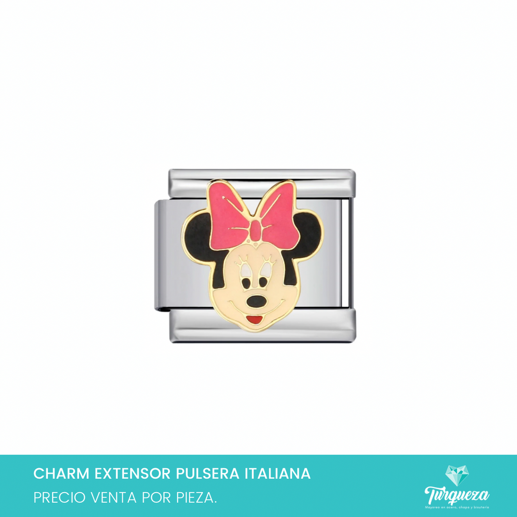 Dije Charm Mimi para Pulsera Tipo Italiana Plateado Acero Inoxidable