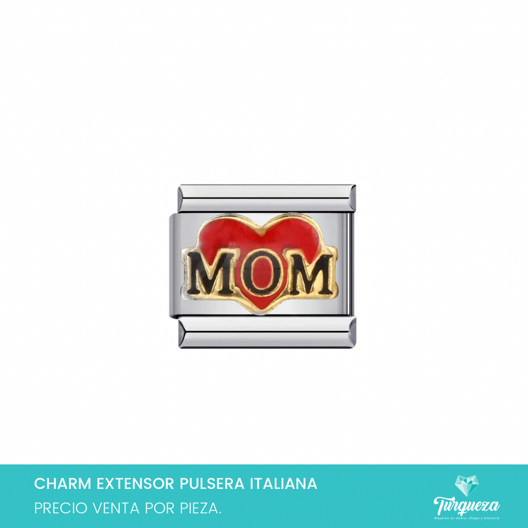 Dije Charm Mon para Pulsera Tipo Italiana Plateado Acero Inoxidable
