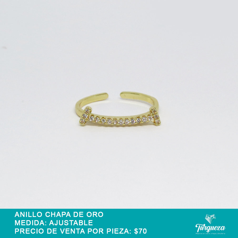 Anillo Huesito con Zirconia