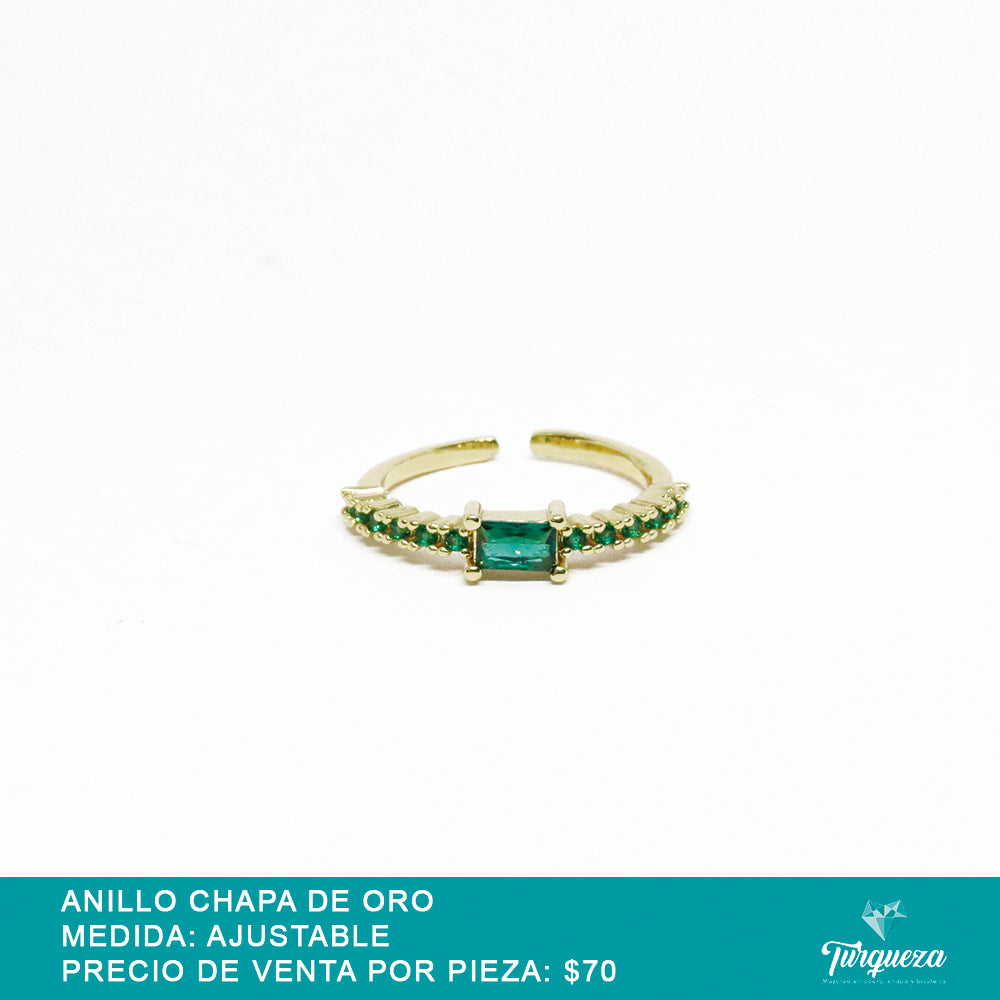 Anillo con Zirconias Verdes