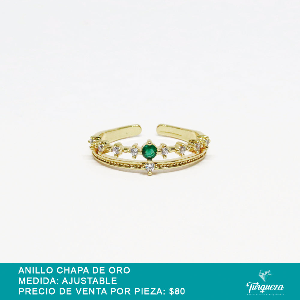 Anillo Doble con Zirconias