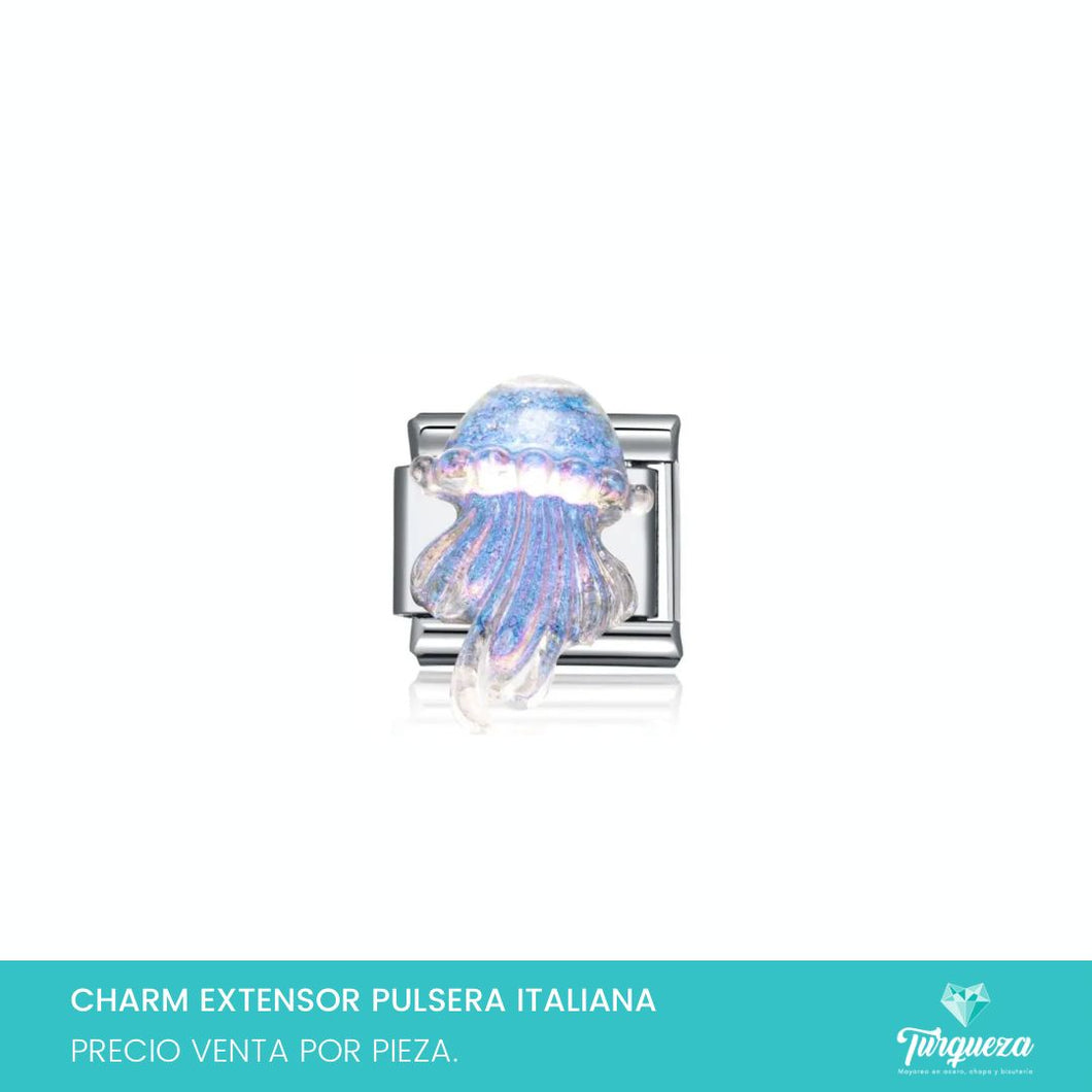 Dije Charm Medusa para Pulsera Tipo Italiana Plateado Acero Inoxidable
