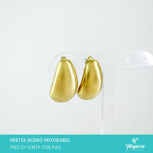 Load image into Gallery viewer, Arete Golden Gota Dorado 3cm Acero Inoxidable
