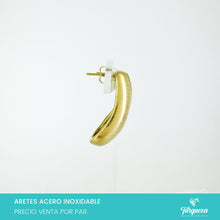 Load image into Gallery viewer, Arete Golden Gota Dorado 3cm Acero Inoxidable
