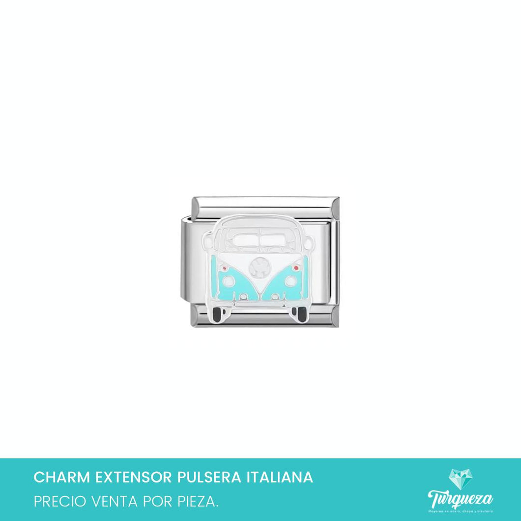 Dije Charm Combi para Pulsera Tipo Italiana Plateado Acero Inoxidable