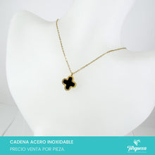 Load image into Gallery viewer, Collar Dupe VC Doble cara (Negro y Blanco) Dorado Acero Inoxidable
