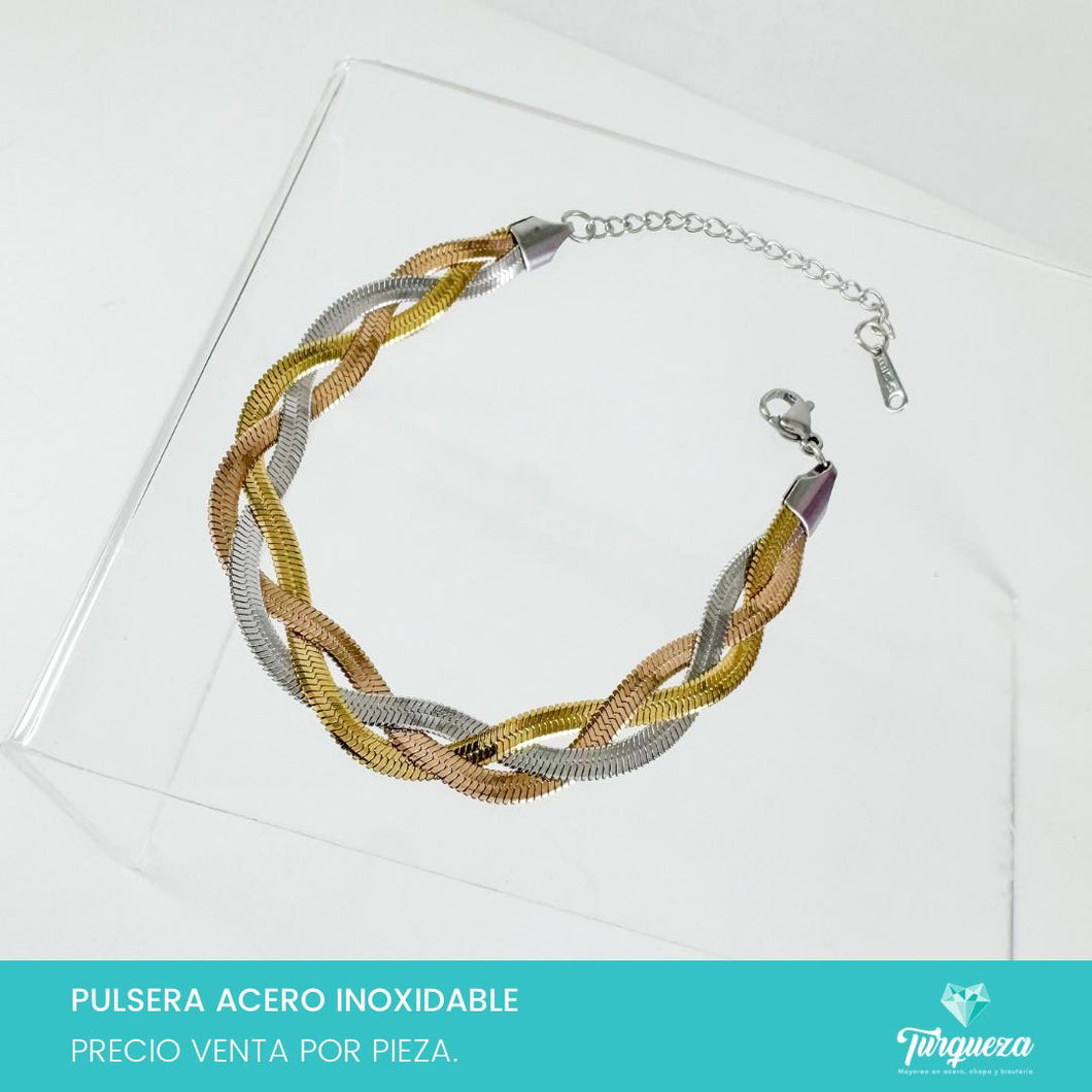 Pulsera Plancha Triple Acero Inoxidable