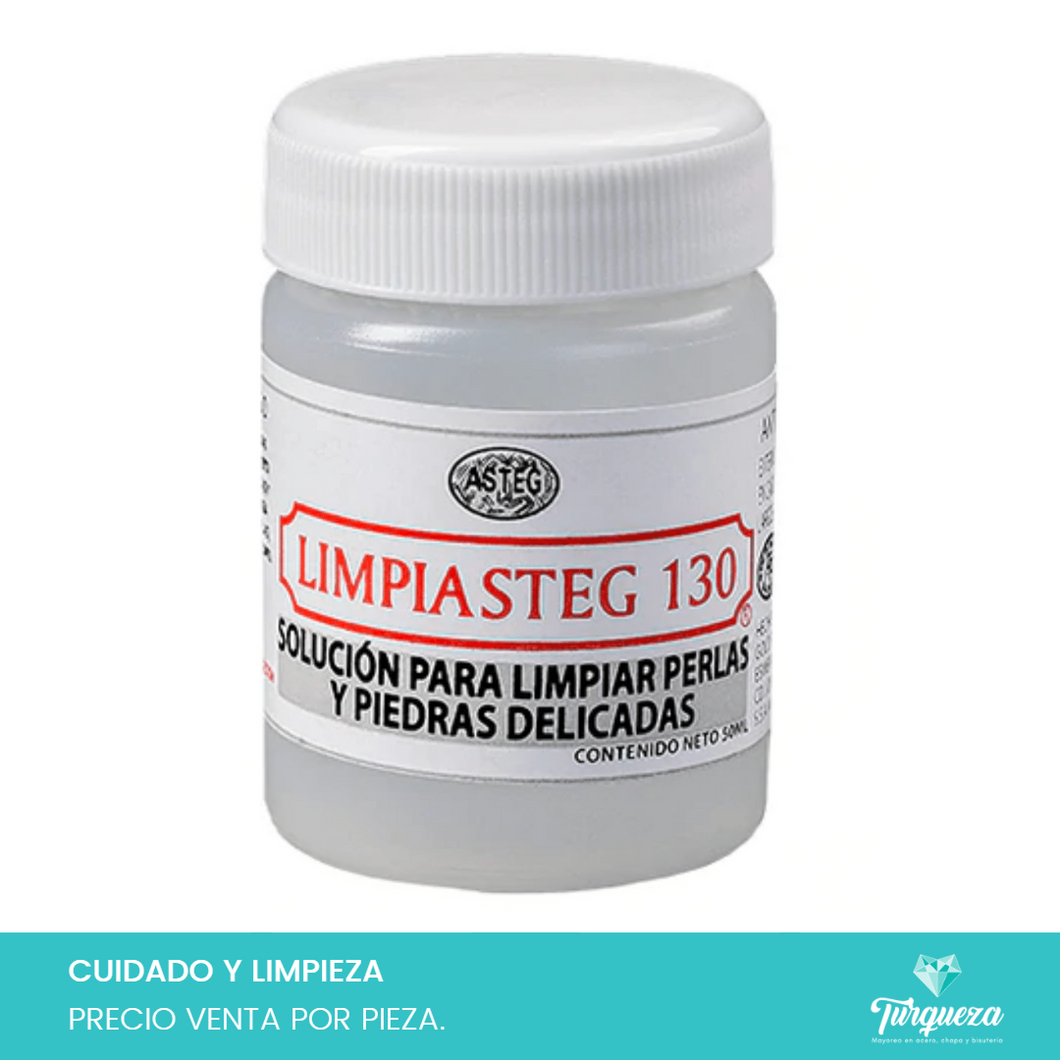 Líquido limpiador de Perlas y Piedras delicadas Limpiasteg 130. 50ml