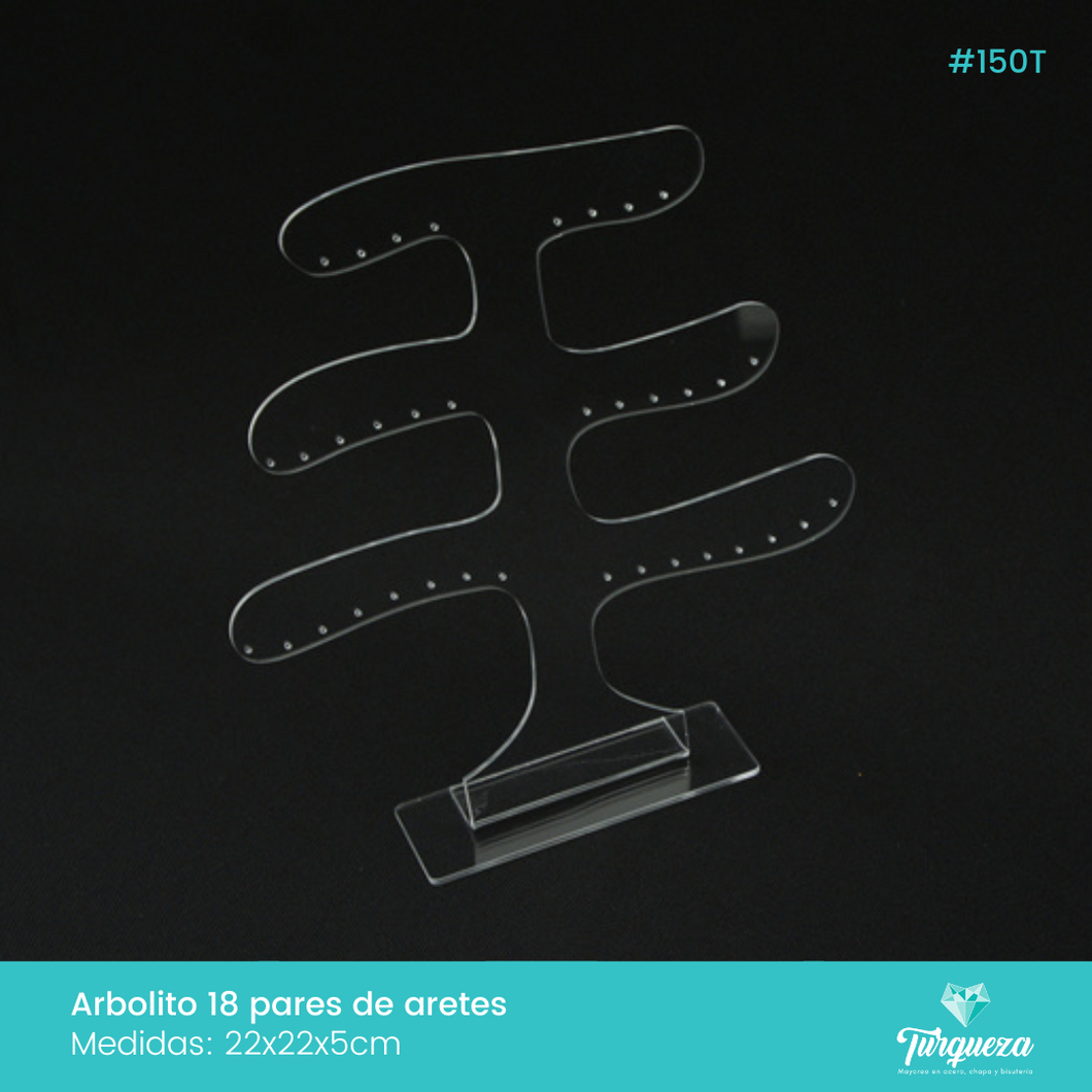 Exhibidor Arbolito Aretes Transparente