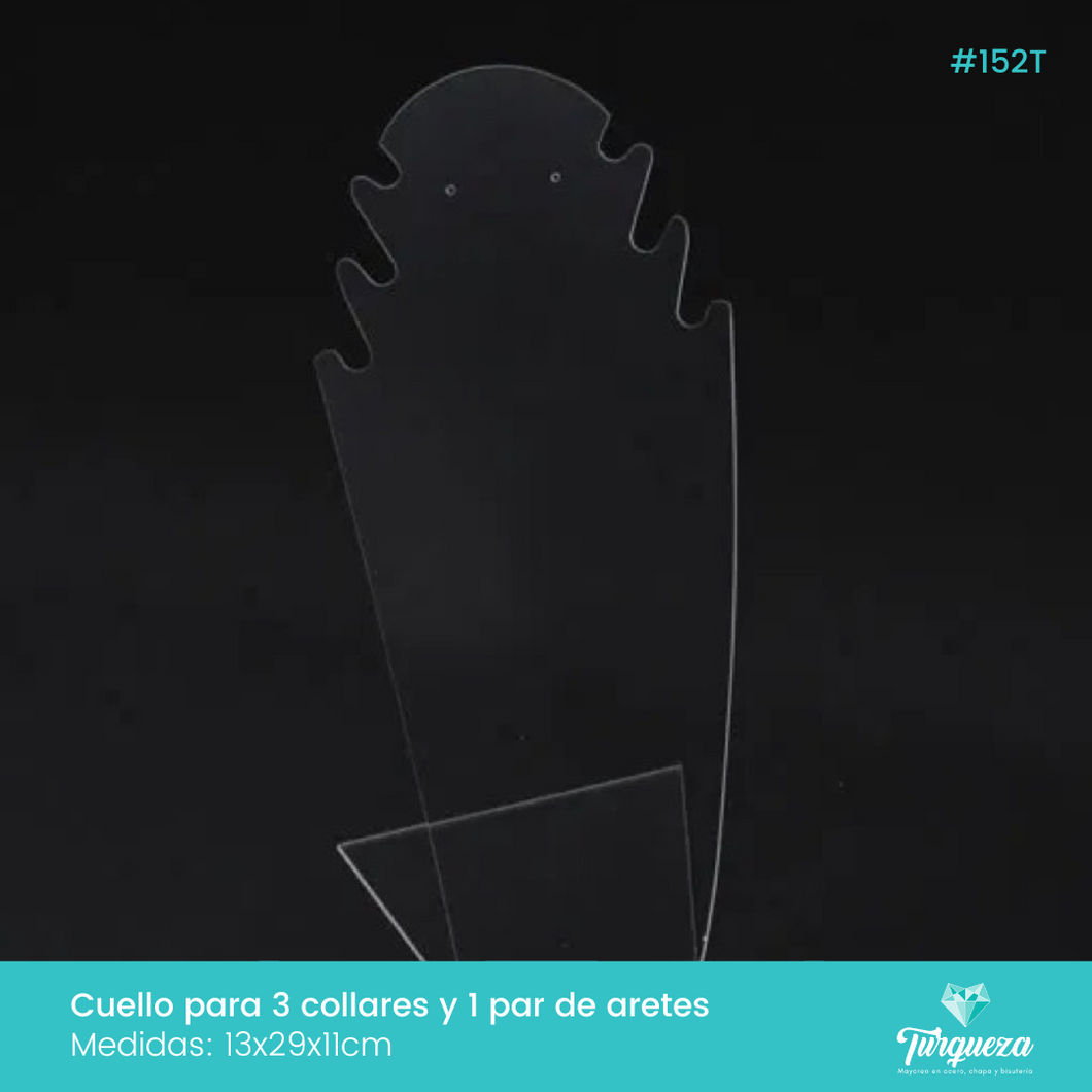 Exhibidor Tres Collares Transparente