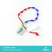 Cargar imagen en el visor de la galería, Pulsera Tejida Decenario Multicolor con Escapulario San Judas

