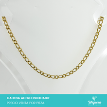 Load image into Gallery viewer, Cadena Choker Eslabones Dorada (43cm-3.5mm) Acero Inoxidable
