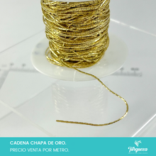 Load image into Gallery viewer, Cadena Cardano (Venta por metro) Chapa de oro
