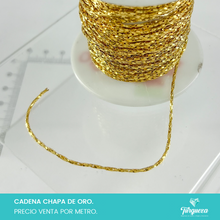 Cargar imagen en el visor de la galería, Cadena Cardano Gruesa  (Venta por metro) Chapa de oro
