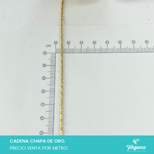 Cargar imagen en el visor de la galería, Cadena Cardano Gruesa  (Venta por metro) Chapa de oro
