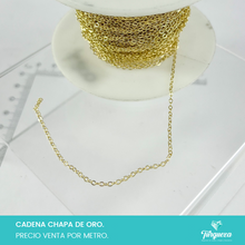 Cargar imagen en el visor de la galería, Cadena Clasica 1mm (Venta por metro) Chapa de oro
