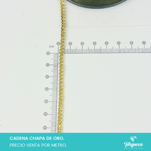 Cargar imagen en el visor de la galería, Cadena Cubana 4mm (Venta por metro) Chapa de oro
