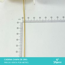 Cargar imagen en el visor de la galería, Cadena Cubana 1mm (Venta por metro) Chapa de oro
