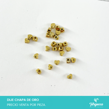 Load image into Gallery viewer, Dije Trasversal Corazon 4mm Chapa de oro
