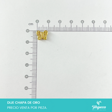 Cargar imagen en el visor de la galería, Dije Trasversal mariposa 1cm Chapa de oro
