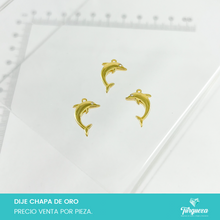 Cargar imagen en el visor de la galería, Dije Zirconia Delfin Chapa de oro
