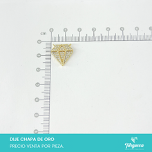 Load image into Gallery viewer, Dije Zirconia Diamante Chapa de oro
